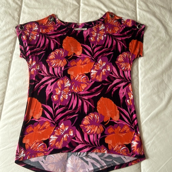 Tropical Floral Print Top - Picture 1 of 6